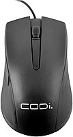 CODi Wired USB Optical Mouse - Optical - Cable - USB Type A - 1200 dpi - Scroll Wheel - Symmetrical