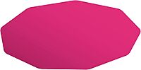 FLOORTEX Polycarbonate Nonagonal (9-Sided) Chair Mat for Hard Floors 38 x 39 in