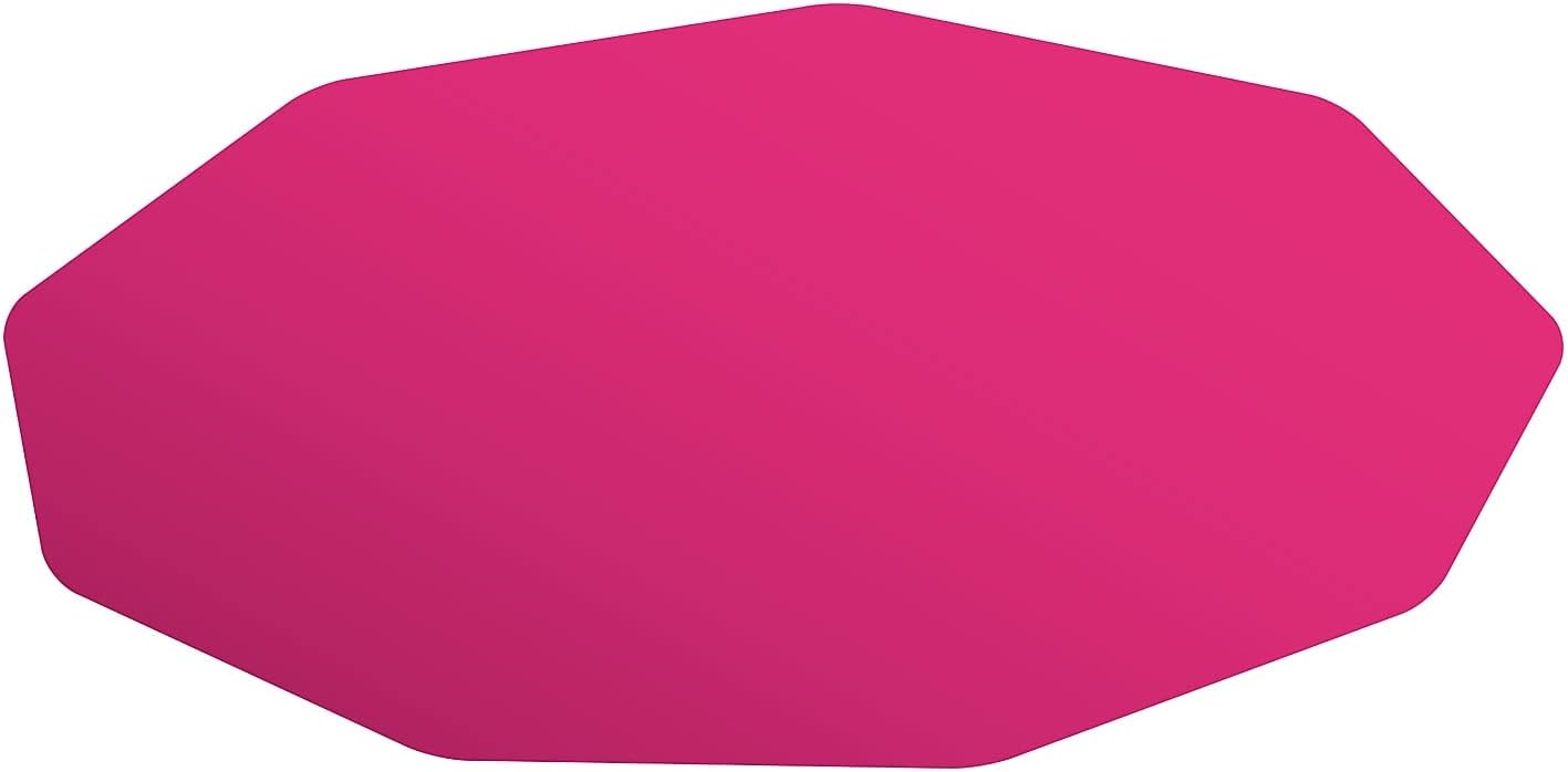 FLOORTEX Polycarbonate Nonagonal (9-Sided) Chair Mat for Hard Floors 38 x 39 in