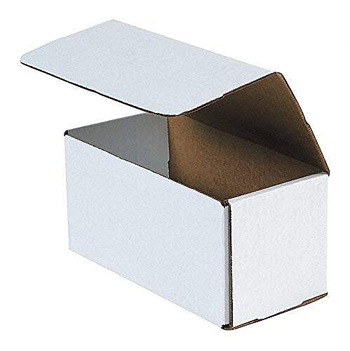 Partners Brand White Corrugated Mailers, 10in x 4in x 4in, Pack Of 50