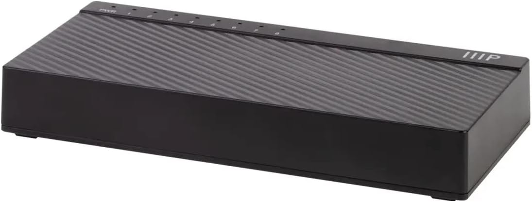 Monoprice 8-Port Fast Ethernet Unmanaged Network Switch - 10/100Mbps, Compact, Desktop or Wall Mount, Plug-N-Play