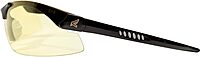 EDGE Zorge G2 Wrap-Around Safety Glasses, Anti-Scratch, Non-Slip, UV 400, Military Grade, ANSI/ISEA & MCEPS Compliant, 5.04" Wide, Black Frame/Yellow Lens (Pack of 2)