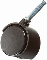 RIDGID Twin Shield Industrial Caster, Plate Mount, Black, Metal, 1 Count