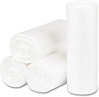 Integrated Bagging Systems High-Density 0.24-mil Can Liners, 18in x 17in, 4 Gallons, Clear, 50 Liners Per Roll