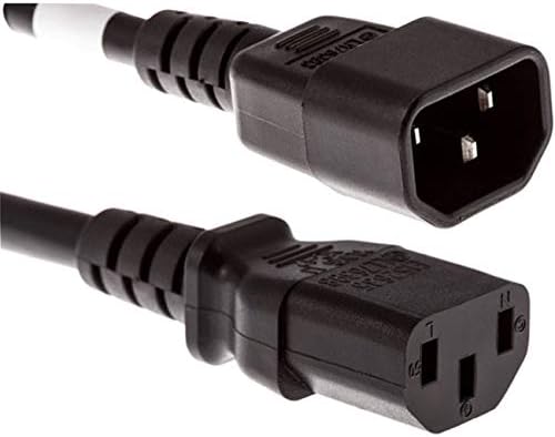 6ft Black C13-C14 PDU/Server Ultra Flexible Power Cord, SVT, 10amp, 250v