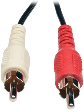 TRIPP LITE P316-06N 6-Inch 3.5mm Mini Stereo to Two RCA Audio Y Splitter Adapter Cable,Black