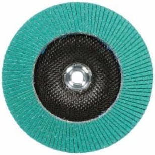 3M Flap Disc 577F, T29 4" x 5/8", 80 YF-Weight, Alumina Zirconia, Green