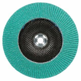 3M Flap Disc 577F, T29 4" x 5/8", 80 YF-Weight, Alumina Zirconia, Green