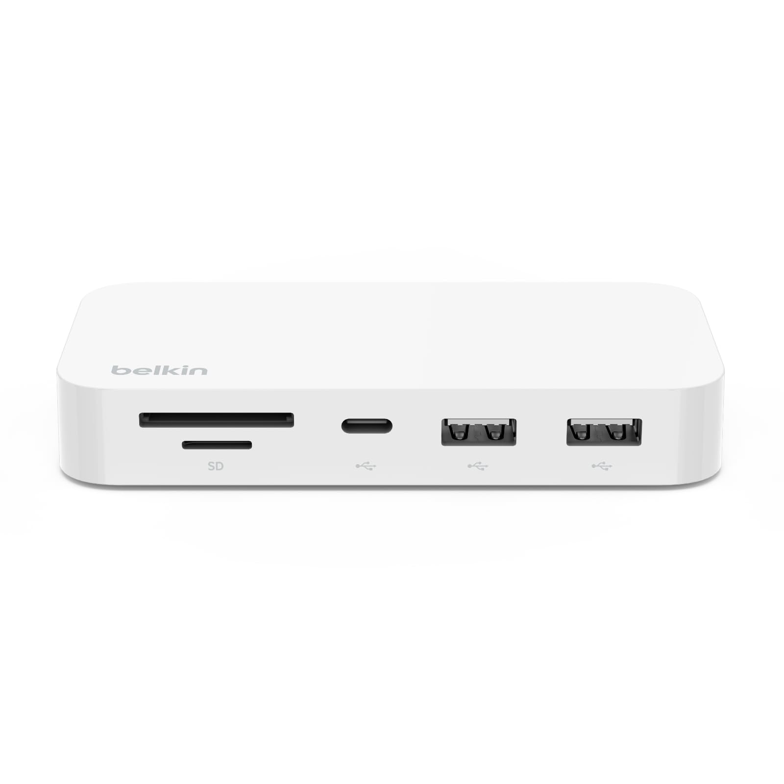 Belkin USB-C 6-in-1 Multiport Hub with Mount, USB-C Docking Station with MicroSD Card Reader, Powered USB Hub