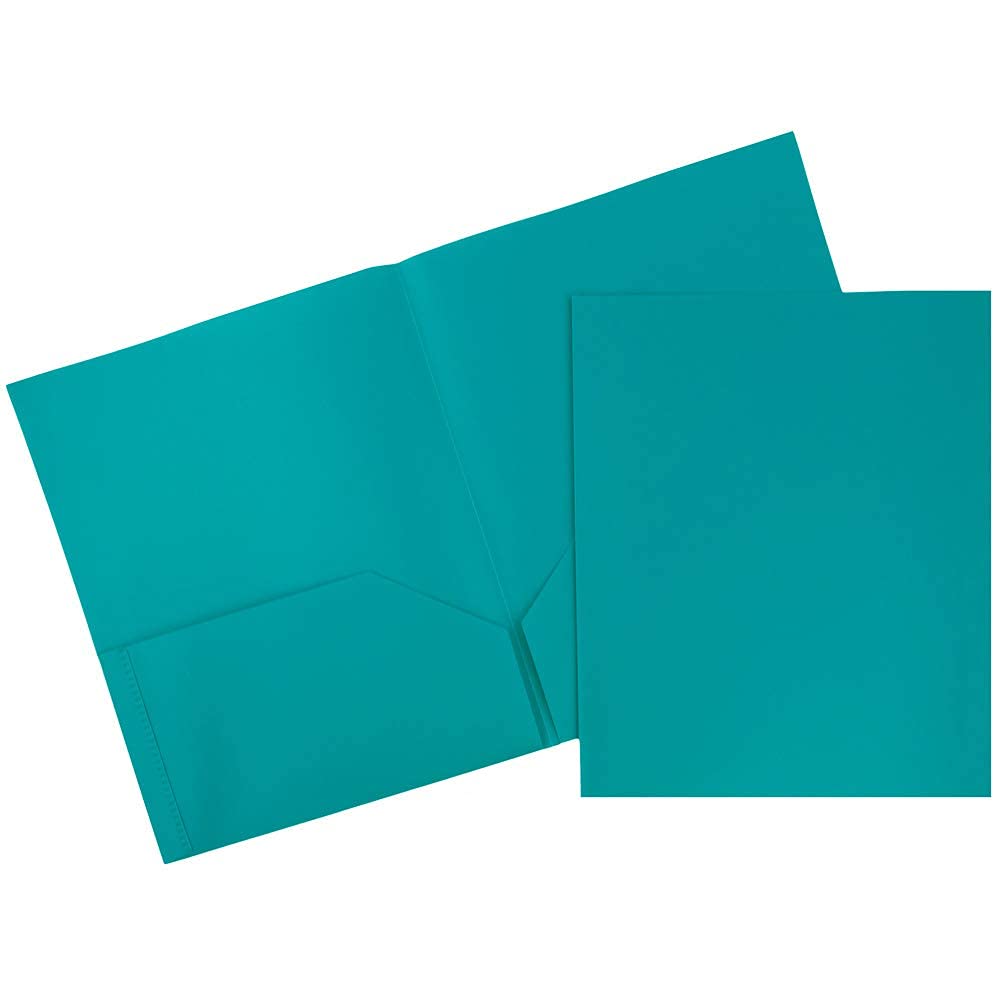 JAM Paper Plastic 2-Pocket POP Folders