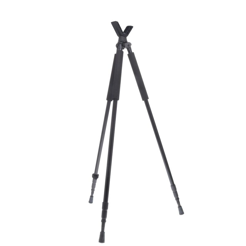 TruGlo Solid Shot Versatile Durable Adjustable Collapsible Rifle Shooting & Crossbow Hunting Tripod withRotating Head Design