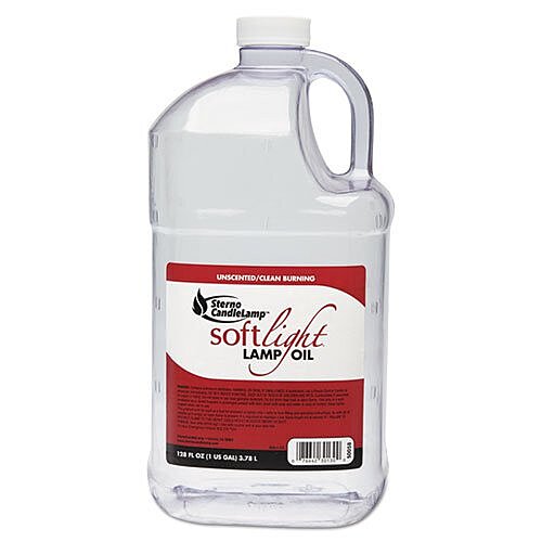 Sterno Soft Light Liquid Wax Lamp Oil, 128 Oz, Clear, Pack Of 4 Bottles
