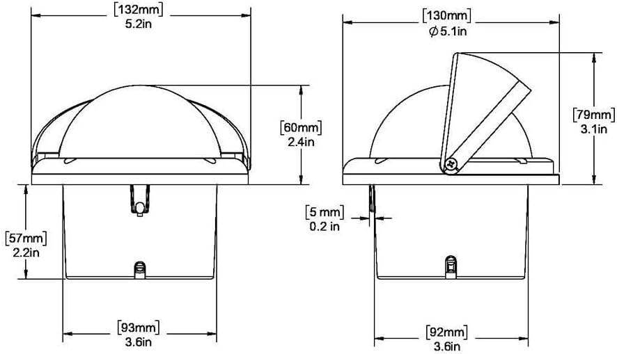 Ritchie SS-1002W SuperSport Compass - Flush Mount - White