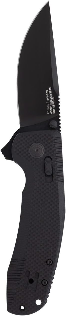 SOG TAC XR Professional Folding Knife | D2 Tool Steel & Ultra-Grip G10
