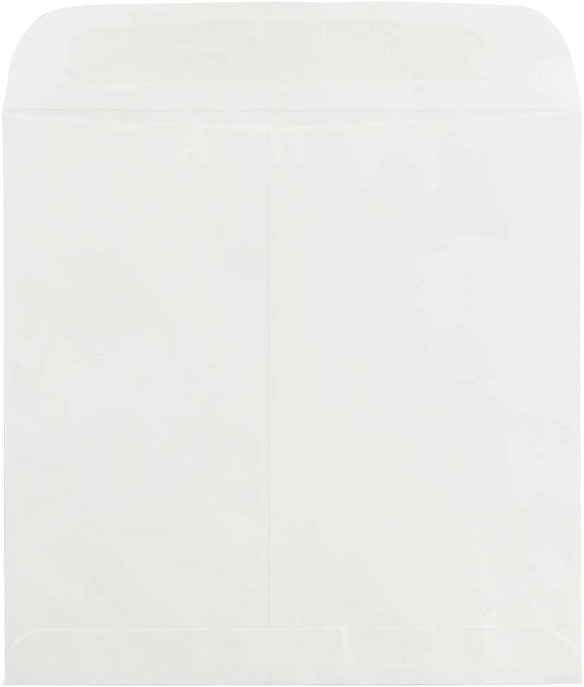 JAM PAPER Square Invitation Envelopes - White - 28-lb Paper - 25/Pack
