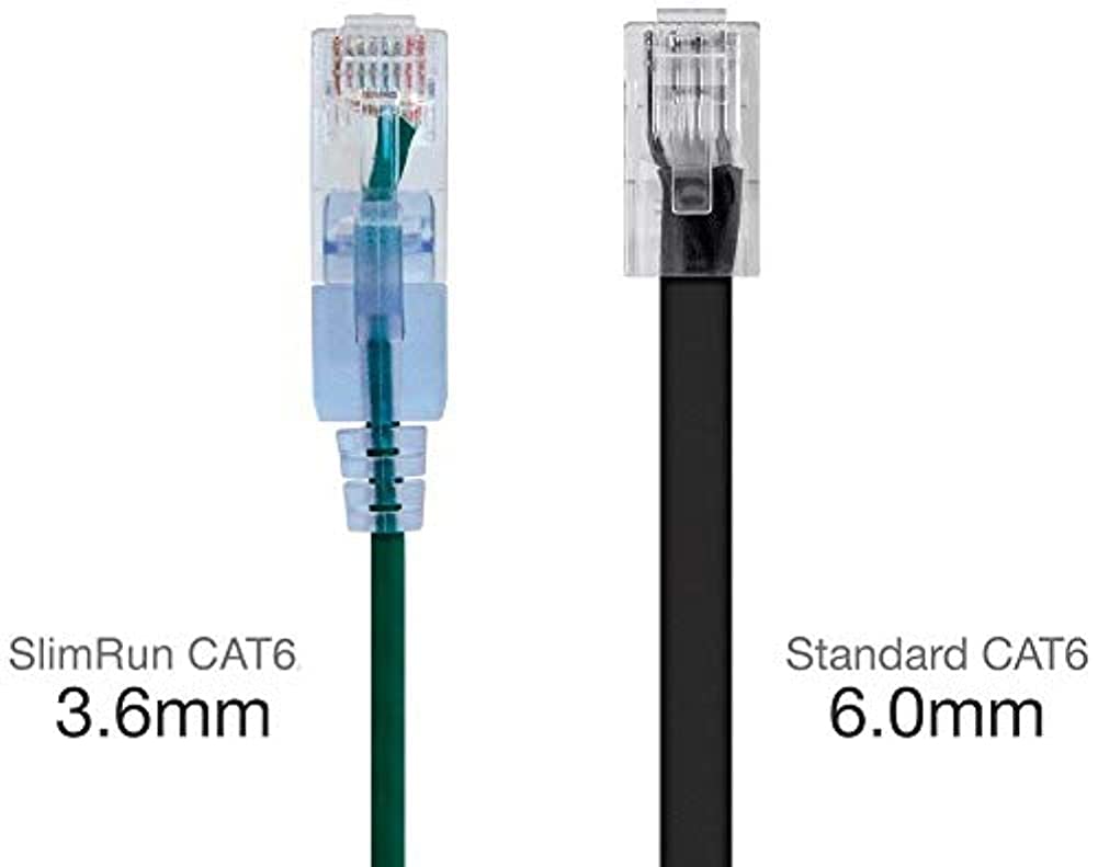 Monoprice SlimRun Cat6A Ethernet Patch Cable - 30AWG UTP Snagless RJ45 10G
