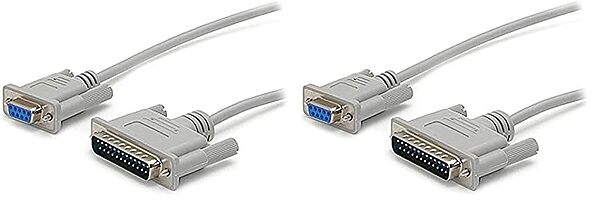 STARTECH.COM 10 ft Cross Wired DB9 to DB25 Serial Null Modem Cable - F/M - Null Modem Cable - DB-9 (F) to DB-25 (M) - 10 ft (SCNM925FM) (Pack of 2) 1 Count (Pack of 2)