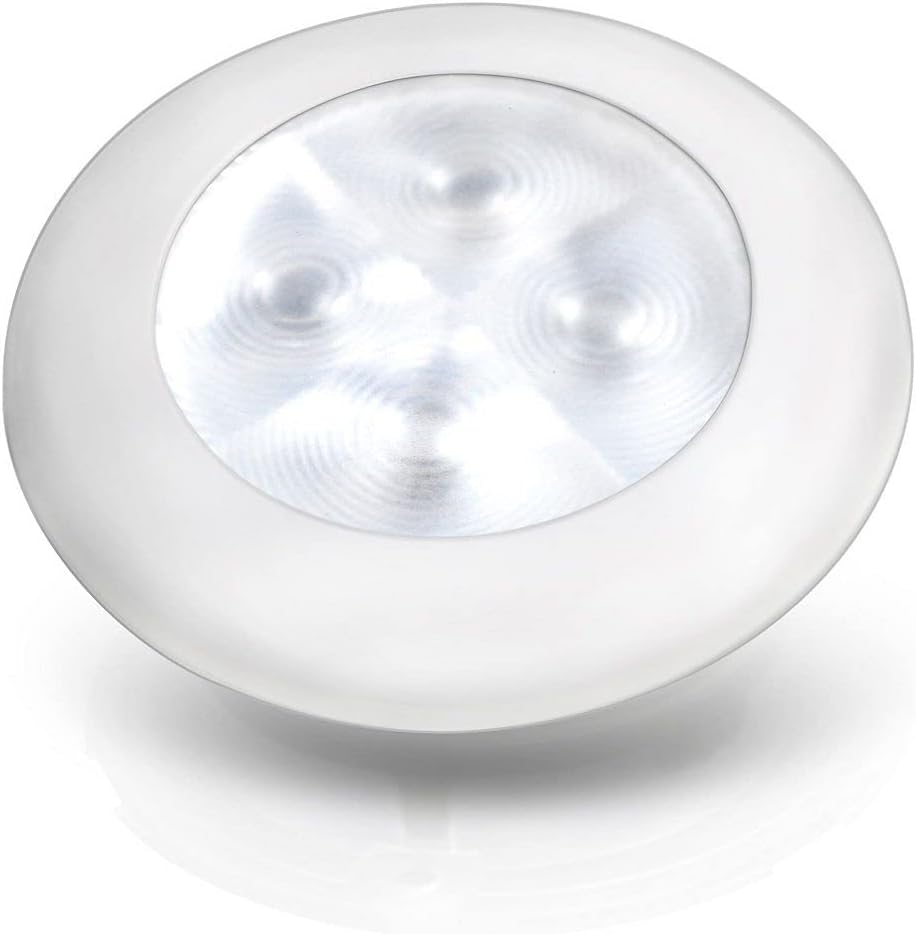 Hella Marine Courtesy Light - Warm White w/White Rim