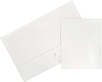 JAM PAPER Laminated Two-Pocket Glossy 3-Hole Letter Size Folders