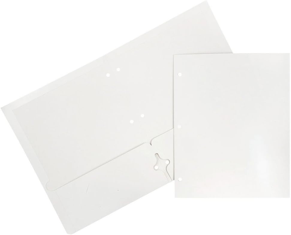 JAM PAPER Laminated Two-Pocket Glossy 3-Hole Letter Size Folders