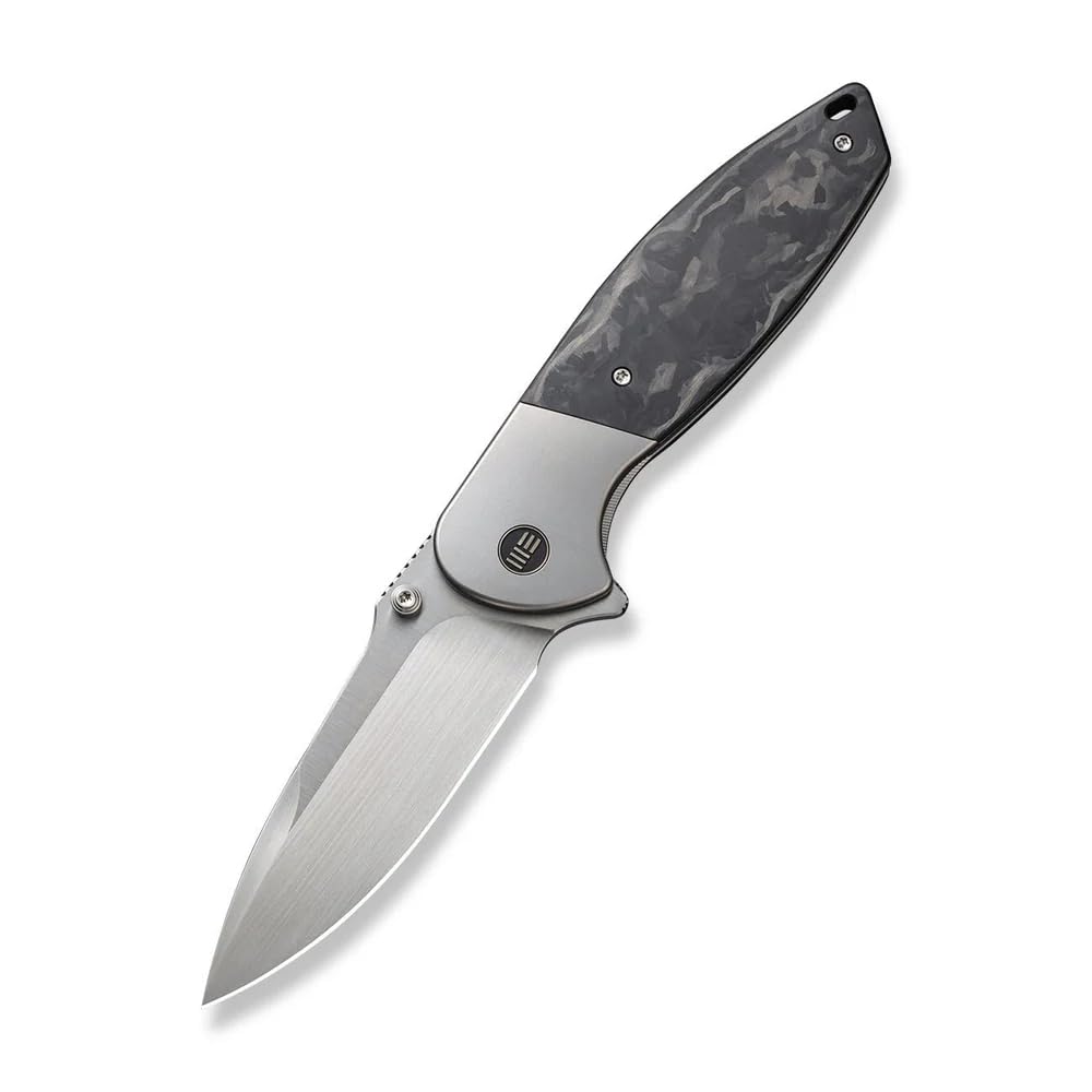 Nitro OG Titanium & Marbled CF Frame Lock Knife (3.75" Hand Satin) by WE Knife Co.