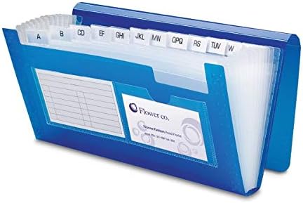 Office Depot® Brand Poly 13-Pocket File, Check Size, Blue