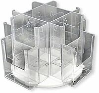 Azar Displays 252805 8-Pocket Tri-Fold Brochure Counter Display Revolves on a 9" Base