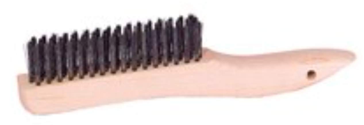 Weiler 44063 0.012" Wire Size, 5" Brush Length, 10" X 1-1/8" Block Size, 4 X 16 No. Of Rows, Steel Bristles, Hardwood Block