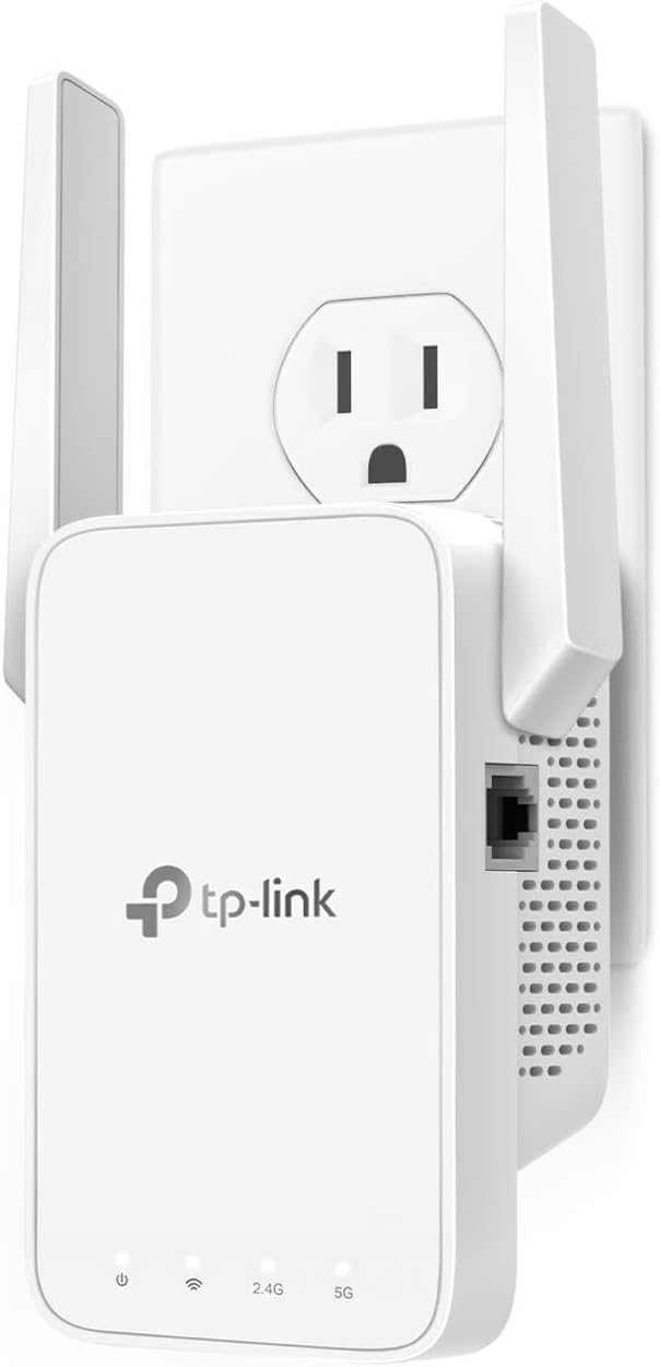 TP-Link AC1200 WiFi Extender, 2025 Wirecutter Best WiFi Extender, 1.2Gbps home signal booster, Dual Band 5GHz/2.4GHz