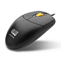 Adesso iMouse W3 USB Waterproof Optical Mouse With Magnetic Scroll Wheel, Black/Yellow