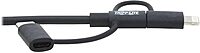 Tripp Lite 3 in 1 Multi Charging USB Cable, USB-A to Lightning, USB Micro B, and USB-C Universal All in One Charger Cable, Sync and Charge Cord, 6 ft. (M101-006-LMC-BK)