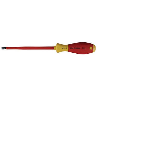 Insulated Slotted Screwdriver, 1/4 x 6 in, Round