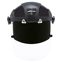 SELLSTROM Safety Face Shield with Universal Hard Hat Slot Adapter, Clear Anti-Fog Polycarbonate