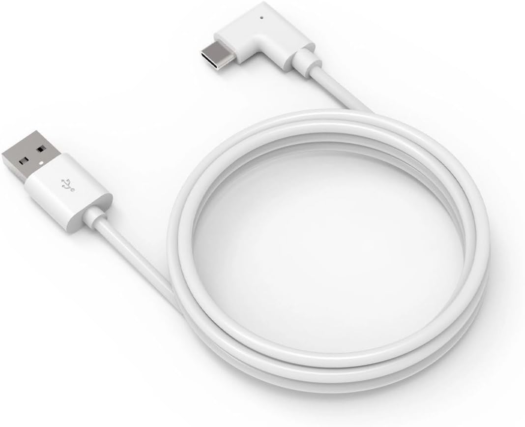 Compulocks 6ft Charge & Data USB-C to USB-C 90-Degree Cable Right Angle White