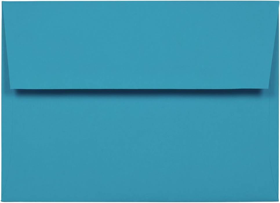 JAM Paper Blue Booklet Invitation Envelopes, Recycled, Gummed Seal