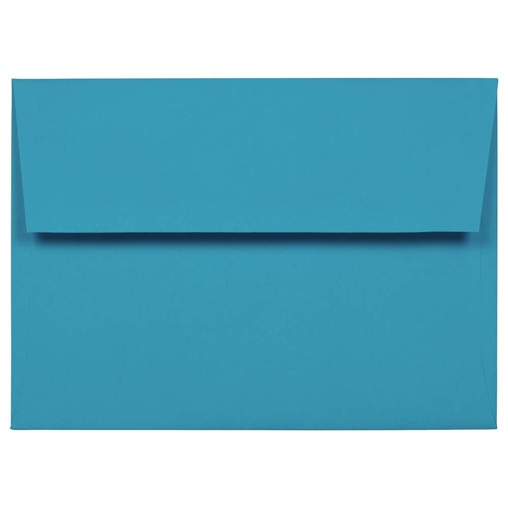 JAM Paper Blue Booklet Invitation Envelopes, Recycled, Gummed Seal