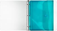 JAM PAPER Plastic 3 Hole Punch Binder Envelopes with Hook & Loop Closure - Letter Booklet - 9 1/2 x 11 1/2 with 1 Inch Expansion - Teal - 12/Pack 12 Pack Teal