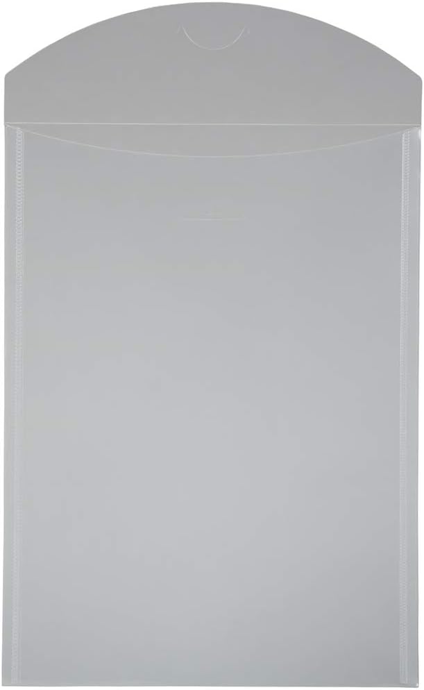 JAM PAPER Plastic Envelopes with Tuck Flap Closure - Clear