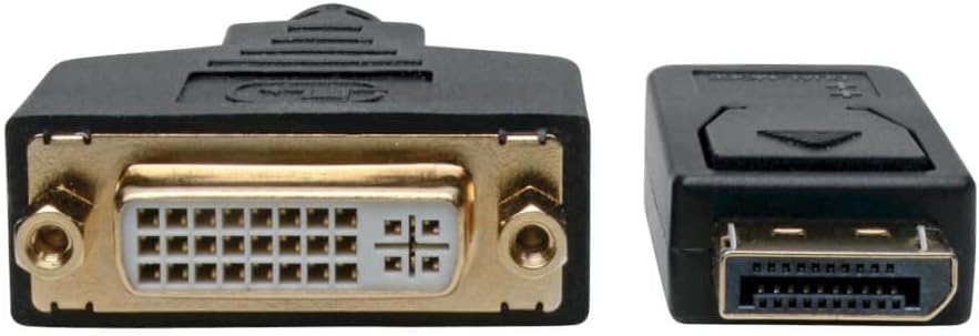 Tripp Lite DisplayPort to DVI Cable Adapter (M/F), DP to DVI Adapter, 1080p @ 60 Hz, Black, 1 Ft. (P134-001-GC)