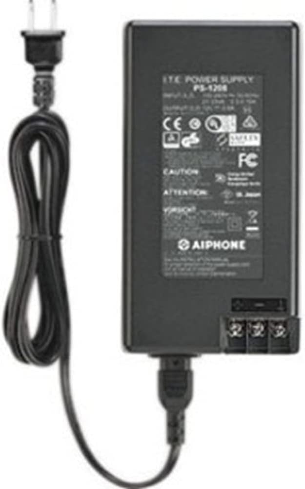 Aiphone PS-1208UL 12V DC Power Supply, 0.8A, UL Listed