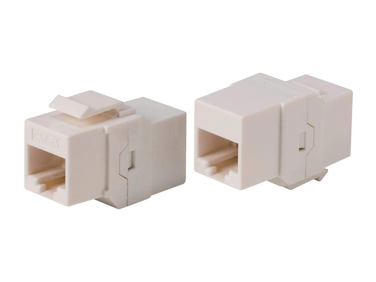 Monoprice Cat6A RJ45 Inline Coupler - Feedthrough Keystone Jack Type, for 22-24AWG Solid Wire, Permanent Link