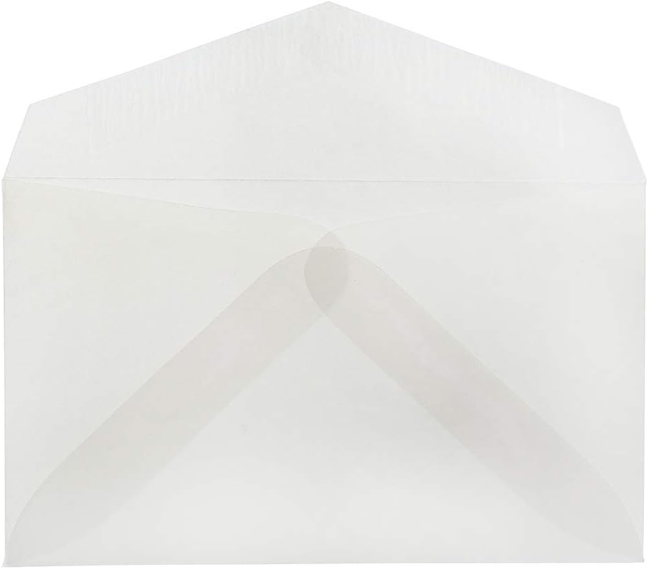 JAM PAPER Translucent Vellum Invitation Envelopes