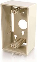 C2G 03838 Single Gang Wall Box, Ivory