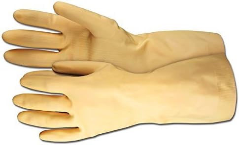 Memphis 5170/S Amber Latex Canners Glove Straight Cuff, Size Small (12 Pair)