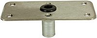 Springfield 1620005 Standard Rectangular Seat Base for Kingpin Post - 4" x 8", Satin Finish