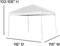Flash Furniture Harris 10'x10' Pop Up Event Canopy Tent