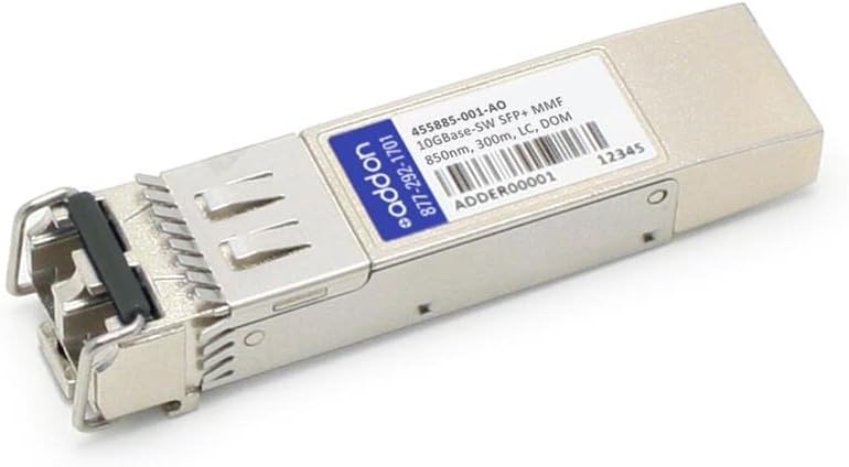 AddOn HP 455885-001 Compatible 10GBase-SR SFP+ Transceiver (MMF, 850nm, 300m, LC, DOM)