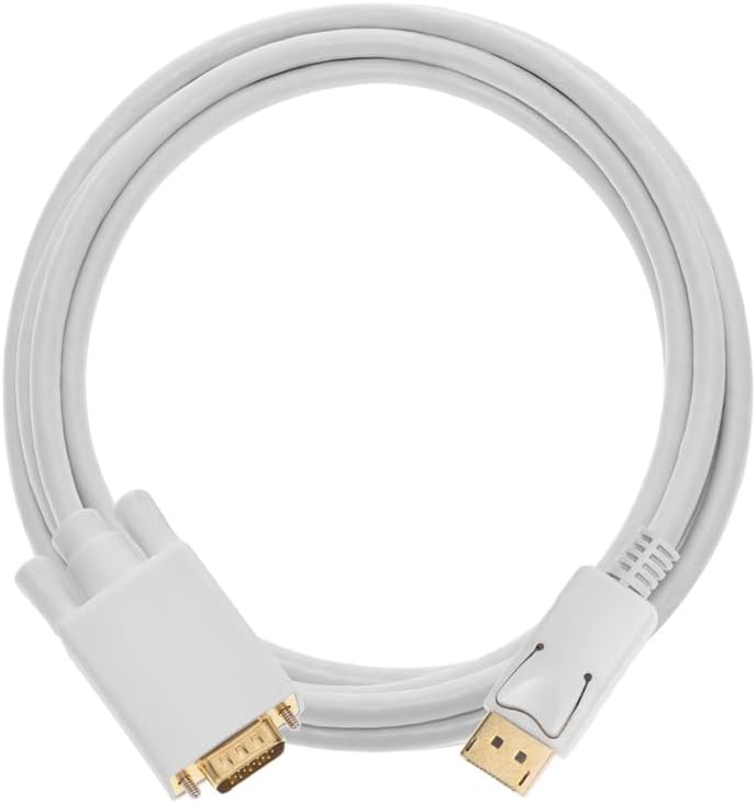 MONOPRICE DisplayPort to VGA Cable with Active Converter, 28AWG, Gold-Plated