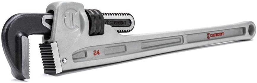 Crescent Straight Pipe Wrench — Aluminum, 3" Capacity, 24" OAL