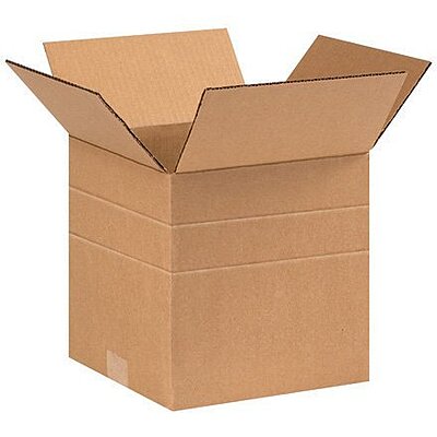 9 In. x 9 In. x 9 In. Multi-Depth Corrugated Carboard Boxes for Shipping, Moving, and Storage - 25/Count
